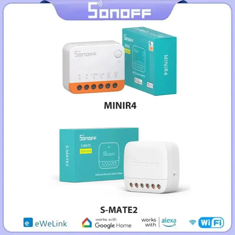 

SONOFF S-MATE2 Extreme Switch Mate Local Control Mechanical Switch Support MINI Size Two-Way eWeLink Remote Control via MINIR4