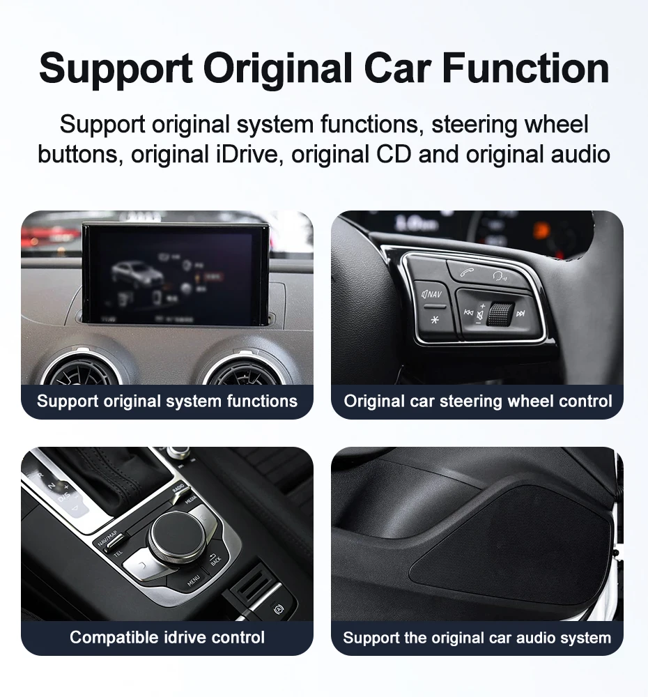 Qualcomm Snapdragon 665 6125 Android14 Wireless CarPlay Auto For 13-18 Year AUDI