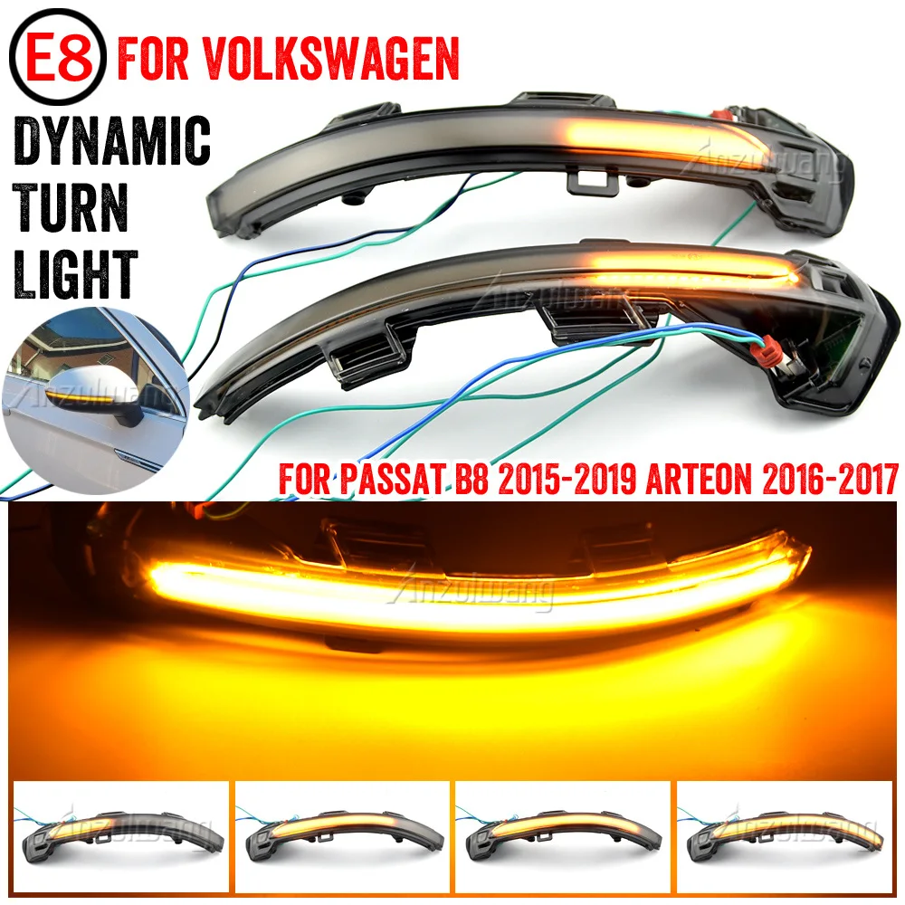 Clignotants Dynamiques LED Pour Rétroviseurs Passat B8 & Arteon 2015-2020 - Jaune - Paire Gauche+droite