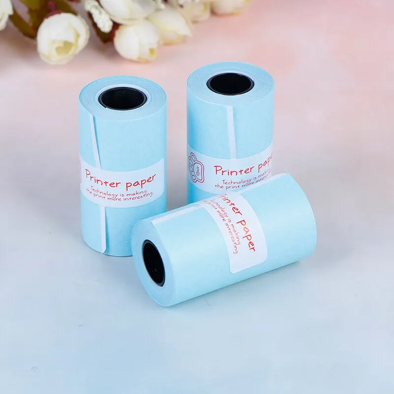 포켓 페이퍼랑 포토 프린터용 감열 인쇄 롤 용지 스티커 57mm x 30mm, 3 롤
