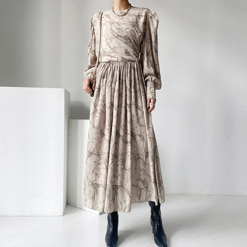 

French Elegant Floral Dress Woman Evening Party 2024 Summer Beach Fairy Long Sleeve Sundress One Piece Dress Korean Fashion