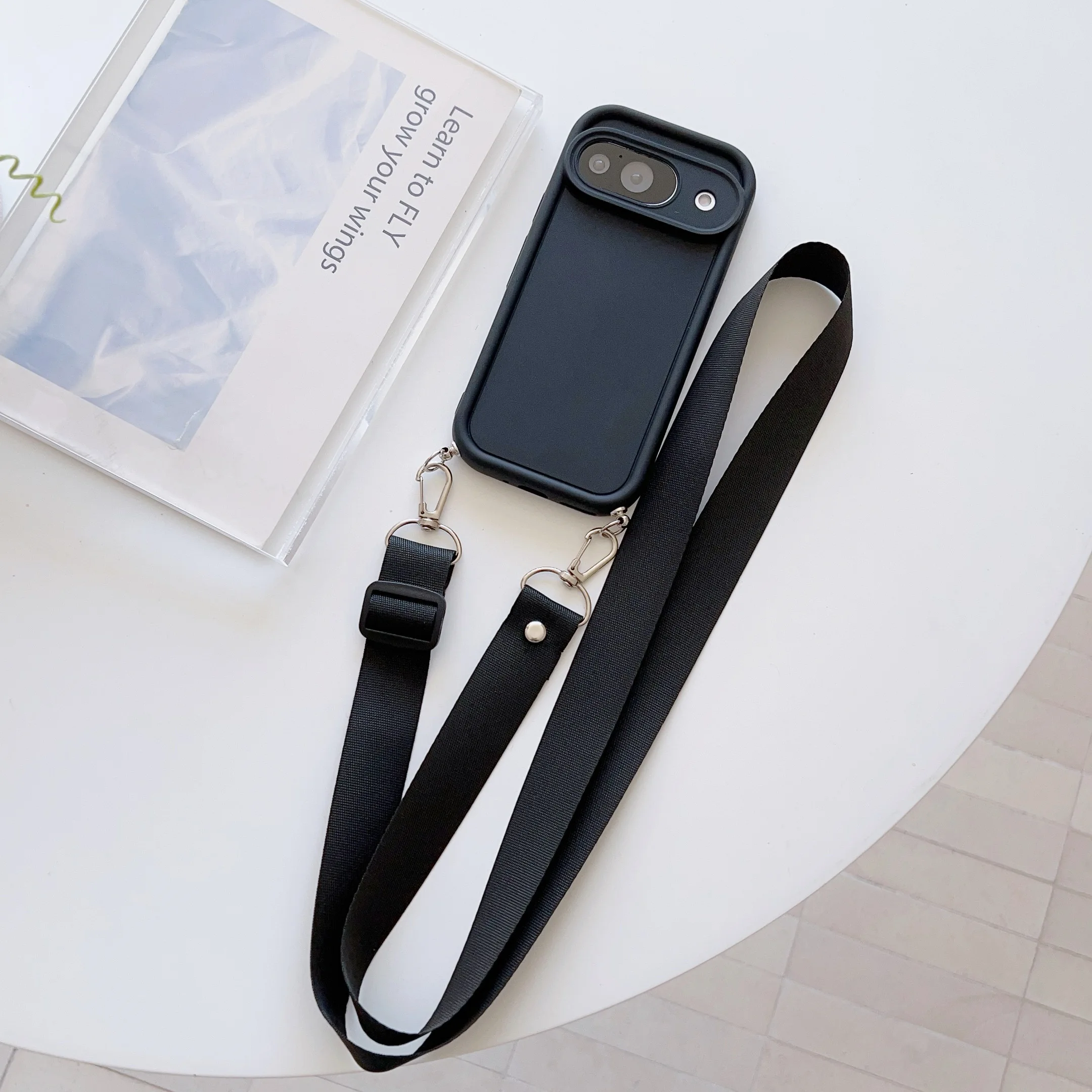 Shockproof Crossbody Lanyard Phone Case with Candy Neck Strap and Soft Cover