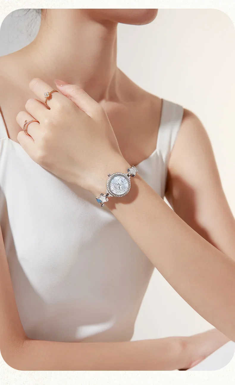Reloj mujer pulsera acero inoxidable impermeable cuarzo lujo_voghion.com