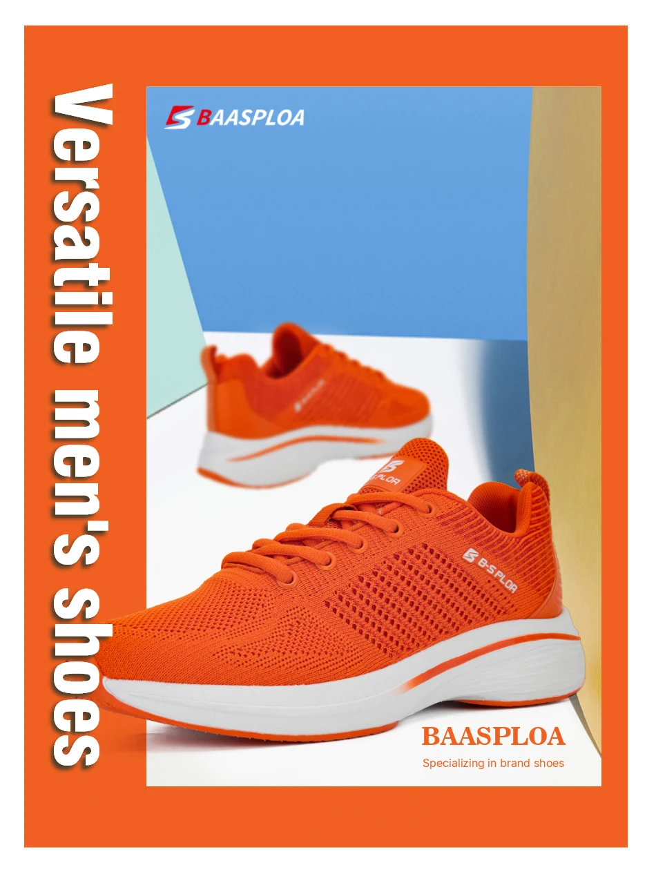 Description Picture 6 of itemBassploa Men Sport Shoes 2023 New Spring Fashion Running Shoes Mesh Breathable Lightweight Casual Sneakers for Men Free Shipping