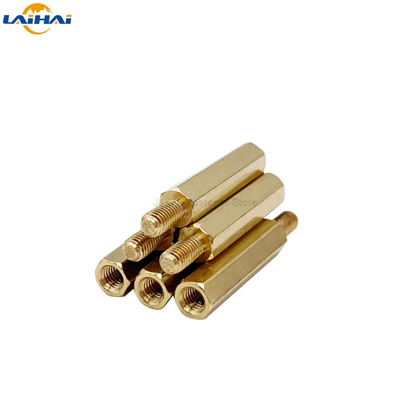 Hex Standoff Solid Brass Copper M2 M2.5 M3 M4 Hexagon Pillar M-F F-F Male-Female Female Spacer for PCB Board 10/50pc