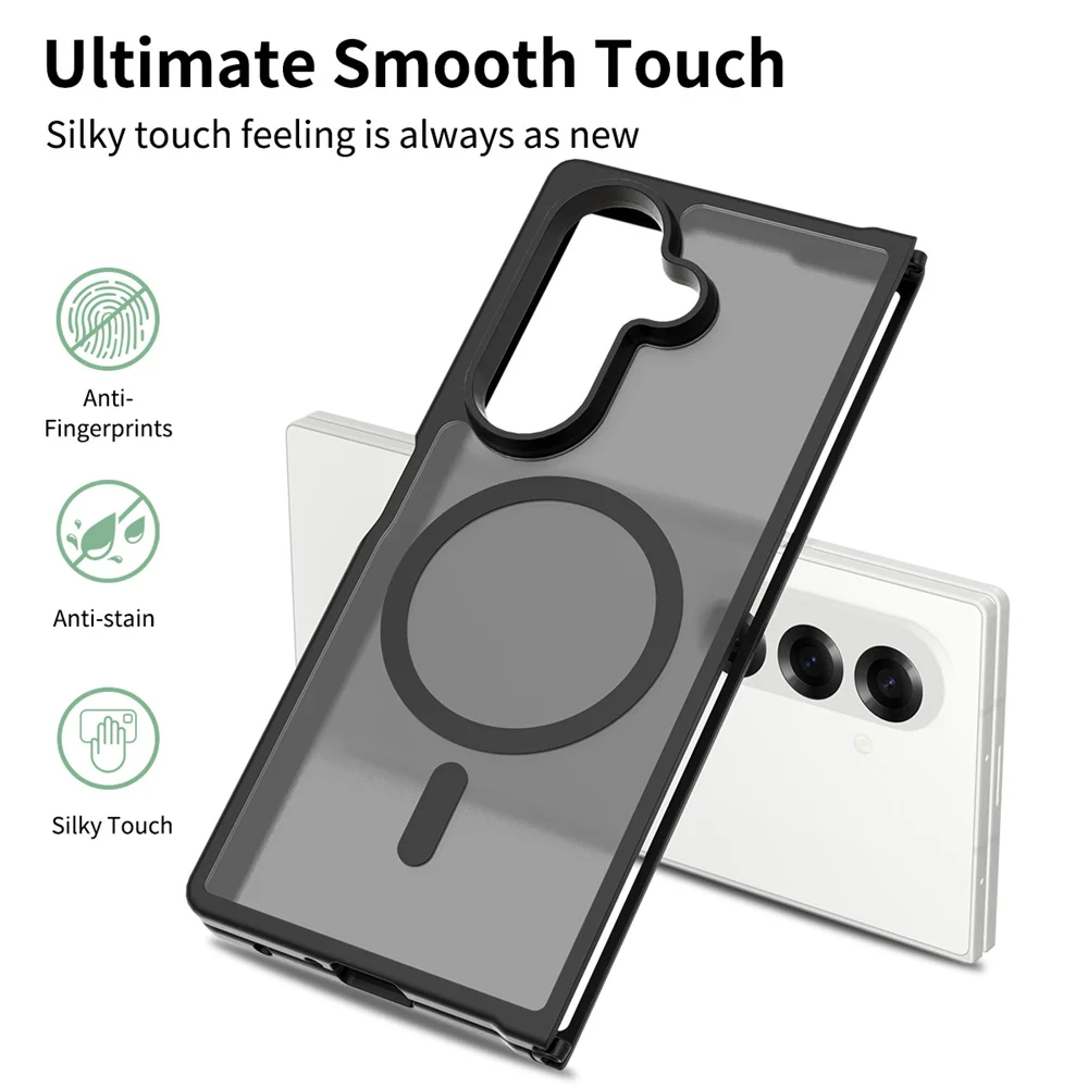 Luxury Flip Cover with Wireless Charging Support
