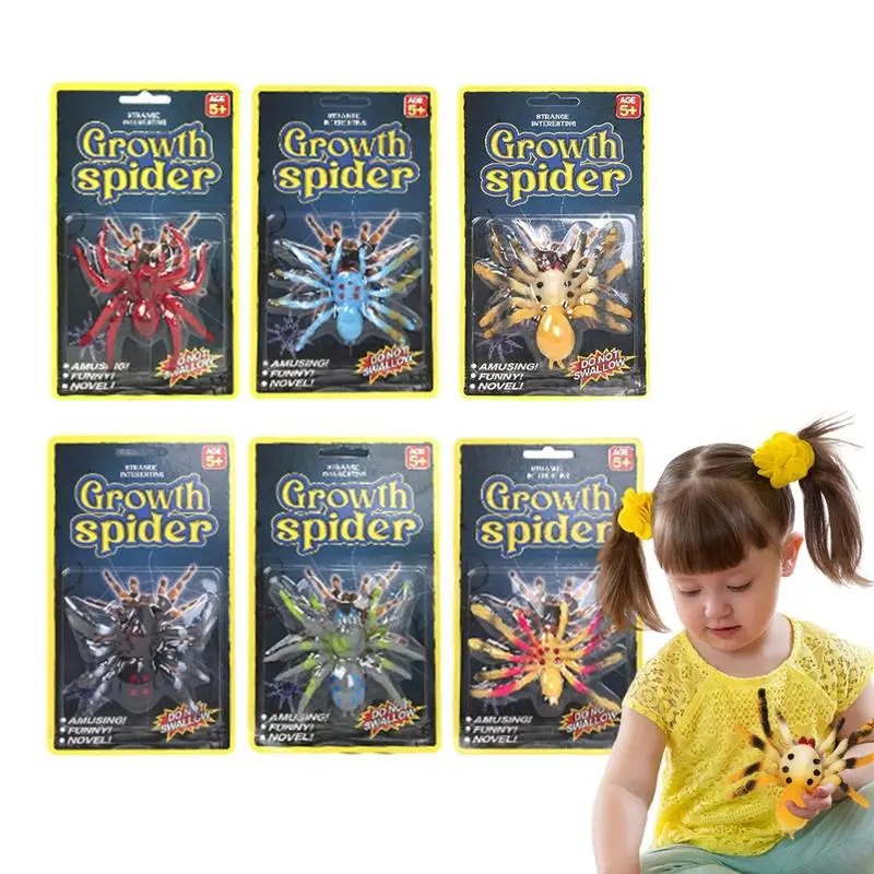 

Growing Spider Toy 6Pcs Funny Gadgets Water Expanding Spider Toy Novelty Toys Water Growing Toys For Children Girls Boys