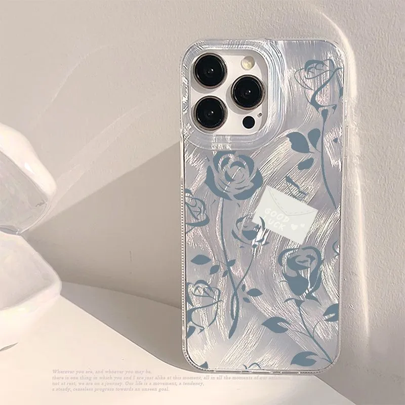 Bohemian Blue Evil Eye Phone Case with Unique Abstract Design and Artistic Print