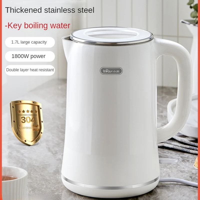 Electric Kettle for Household Boiling, Anti Scalding, Thickened Stainless Steel Kettle, Automatic Power Off, Large Capacity зажим для посуды из нержавеющей стали xiaomi huo hou fireproof stainless steel anti scalding clip hud049