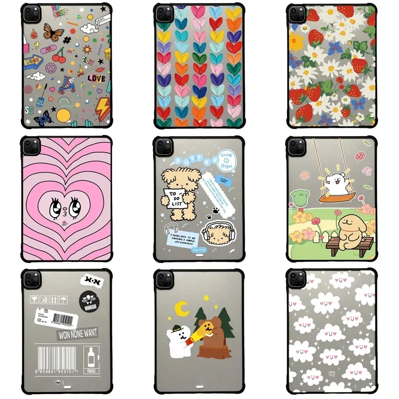

Cartoon Fashion Acrylic iPad Case for iPad Air 4 Air 5 10.9inch iPad Pro 2020 2021 2022 11inch 12.9inch Protective Cover Shell