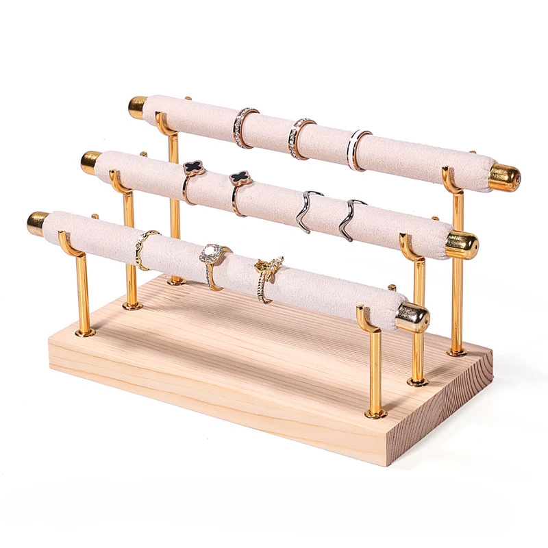 Ring Display Stand with Detachable Metal Frame 🌟 – Wooden Base Jewelry Organizer for Ri... - SKU RDS01057 - UGI Packa...