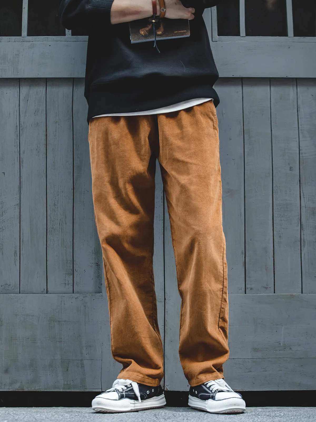 Khaki Corduroy Corduroy Long Pants Straight Wide Leg Loose Casual Pants Spring and Autumn Men