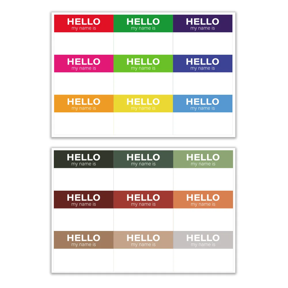 

45pcs My Name Is Color Name Stickers Personalized Signature Design Kids Stationery Sticker for School Office Stationary Supplies
