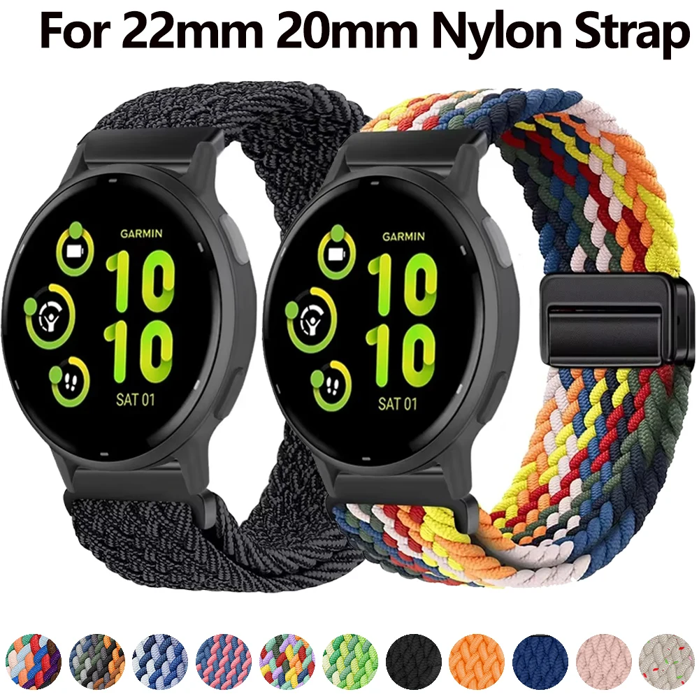 Magnetic Buckle Nylon Strap – 22mm/20mm – Universal Fit Bracelet
