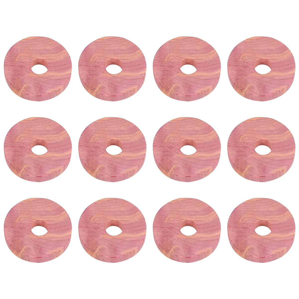 

30pcs Cedar Wood Ring Circular Ring Wooden Round Chips Mothproof Wardrobe Cedar Chip
