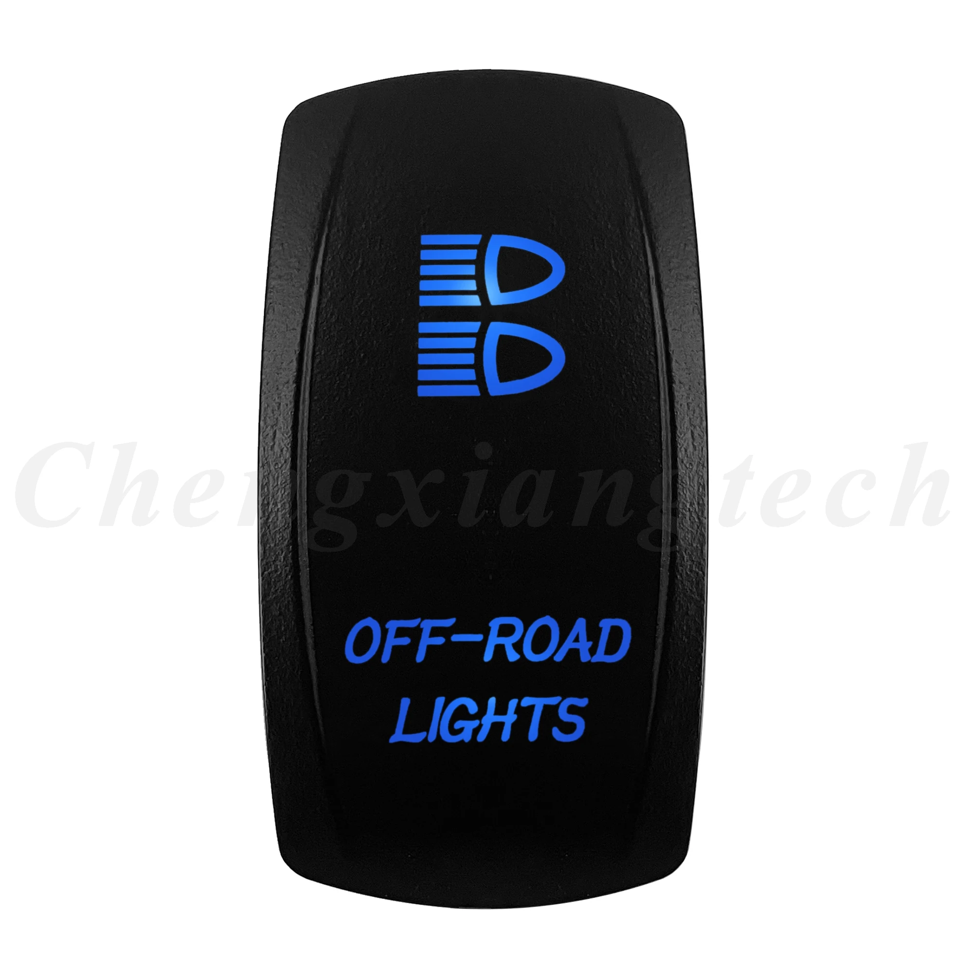 12V 20A Blue LED Waterproof Laser Rocker Switch - IP68 Rated