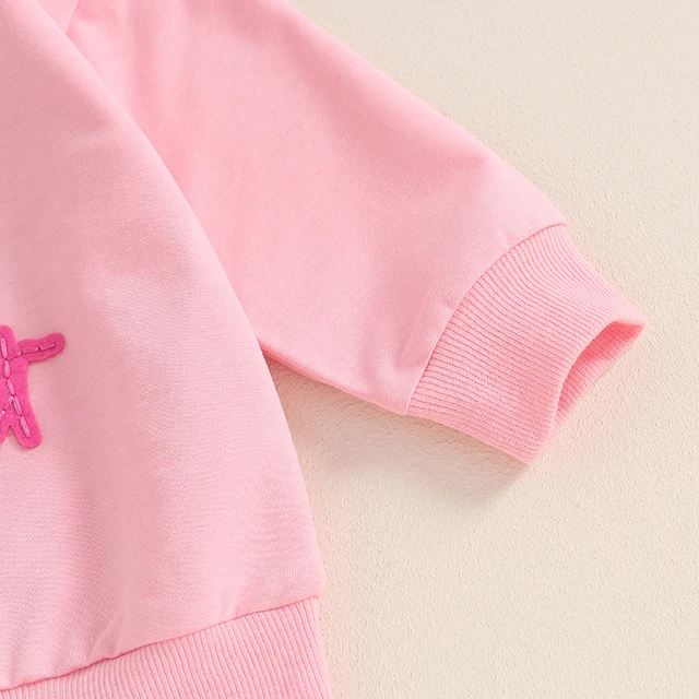 2024-05-27 Lioraitiin Autumn Sweatshirts for Girls Long Sleeve Crewneck Letter Embroidery Loose Fit Pullover Tops 5