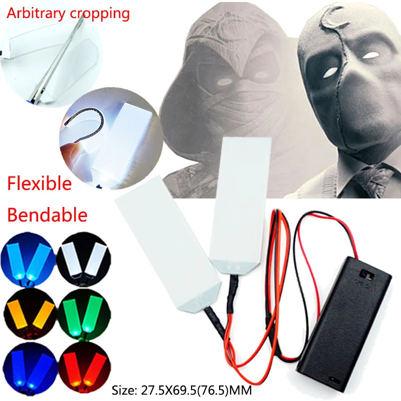 Can Cut Out Flexible Bendable Diy Led Light Eyes Kits For Helmet Mask