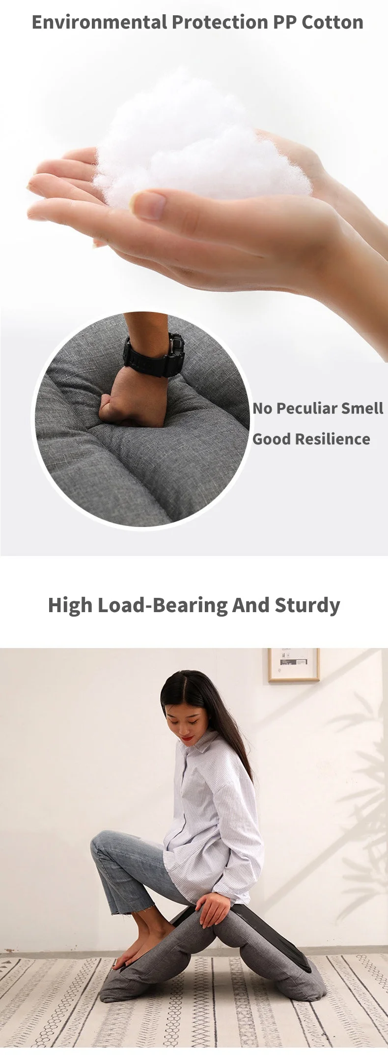 Description Picture 5 of itemFolding Lounge Chair Home Balcony Living Room Folding Chair Leisure Balcony Lazy Sofa Tatami Chair Modern Backrest New