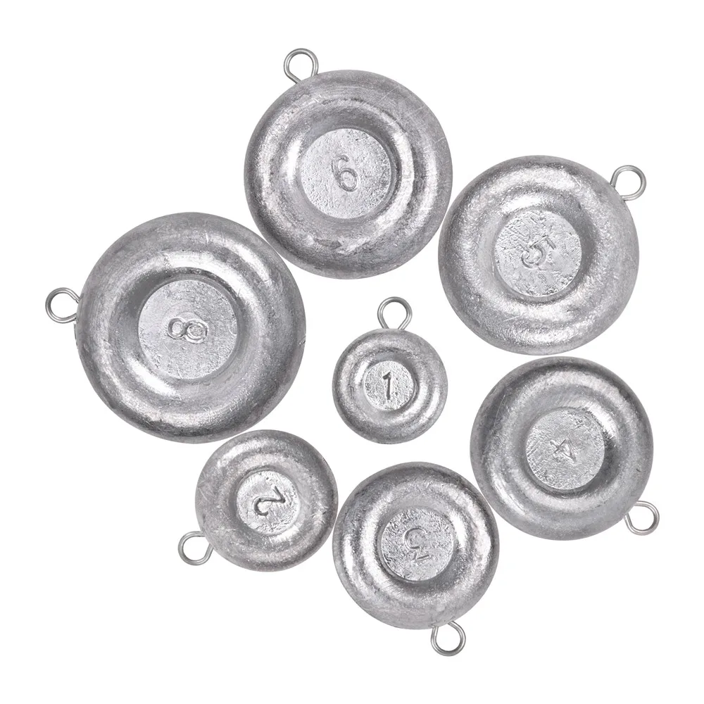 4pcs Fishing Weights Disc Sinkers Surf Fishing Coin Sinkers 1/2/3