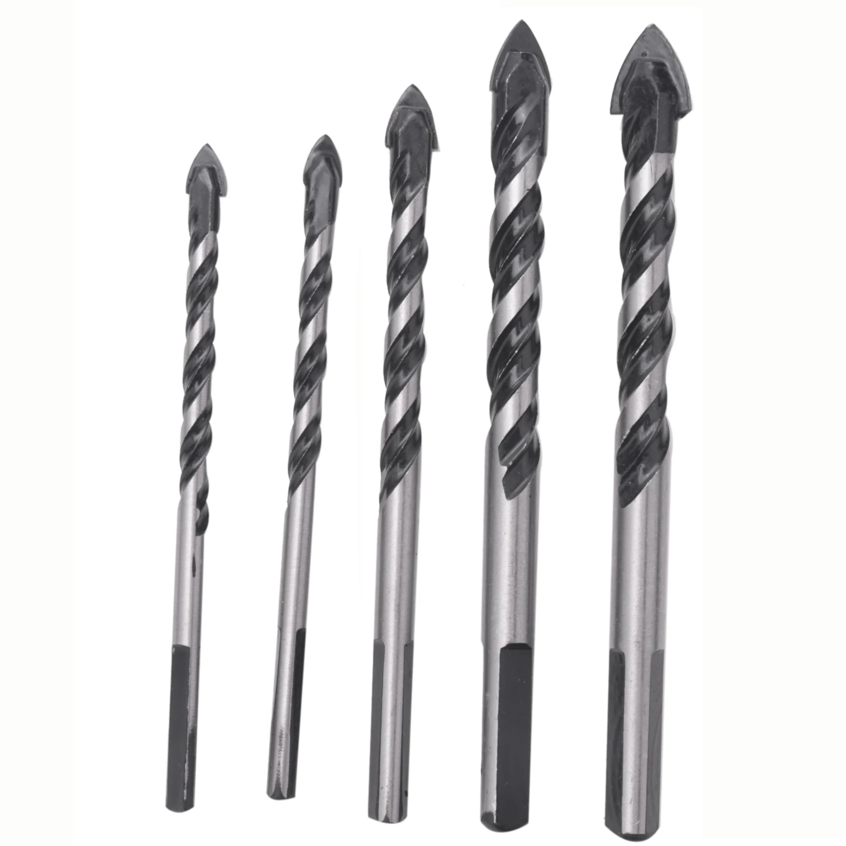 

5 Pcs Multi-Material Drill Bit Set for Tile,Concrete, Brick, Glass, Plastic and Wood Tungsten Carbide Brick Wall