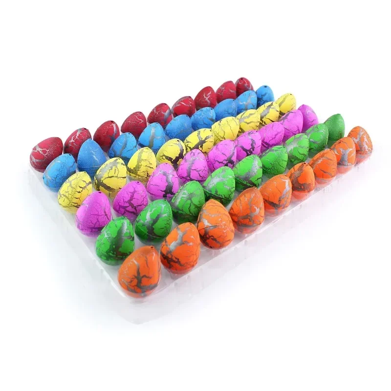 60pcs with retail box Magic Water Hatching Inflation Growing Dinosaur Eggs Toy For Children Educational Novelty Gag Toys