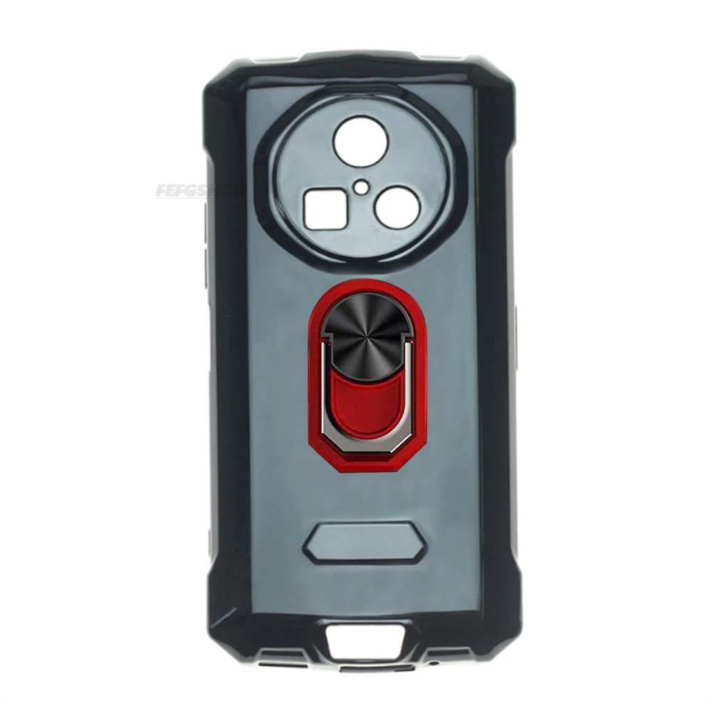 Enhanced Silicone Phone Case with Back Finger Ring and Bracket