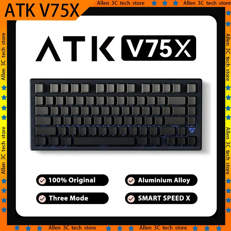 Atk-メカニカルキーボードVxe-V75x,アルミニウム合金,インテリジェント 