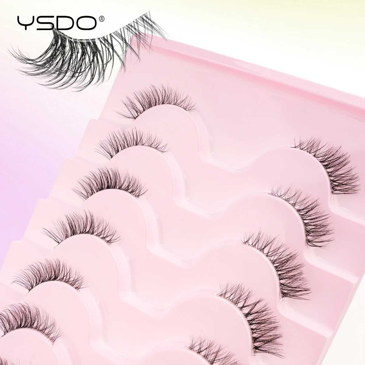 Cílios Postiços YSDO Meia Lâmina 3/10 Pares Naturais Longos 3D de Visón Sintético para Maquiagem, Cílios Curtos e Leves 3