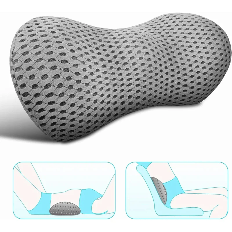 

NEW Lumbar Support 4D Breathable Mesh Foam Memory Lumbar Pillow Ergonomic Streamlined Lumbar Pillow For Car Seat Office Chair