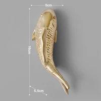 4Pcs Resin Carp Golden Fish Wall Hanging Ornament Personality Fish Figurine For Home Restaurant Background Wall Decor 1