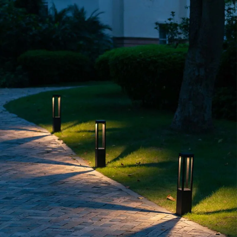 LED Lamp LED Street Lamp Modern Outdoor Waterproof 7W 85~265V Finale Aluminum Square Lawn Lamp For Garden Courtyard Villa Lighting