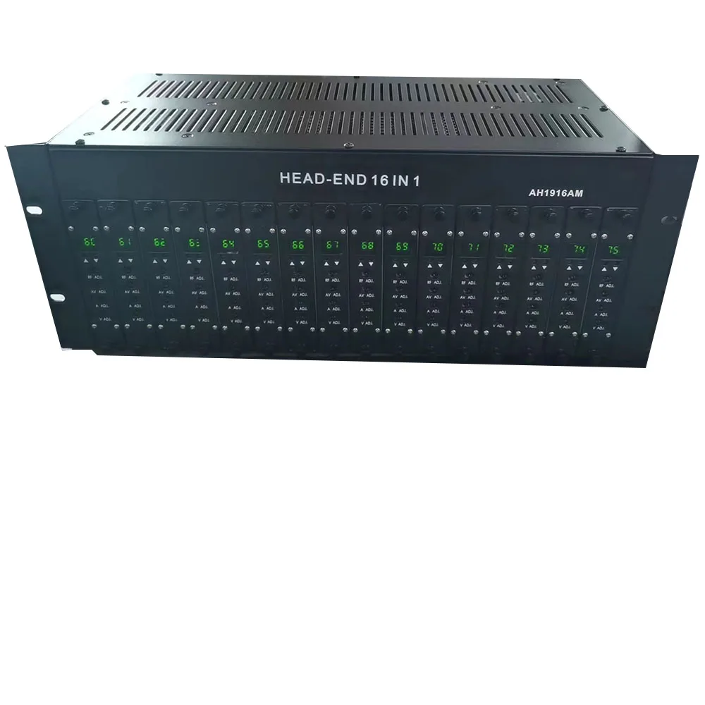 

16-Channel AV to RF HD to RF Hotel CATV Front-End System Agile Neighbor Frequency Analog Modulator