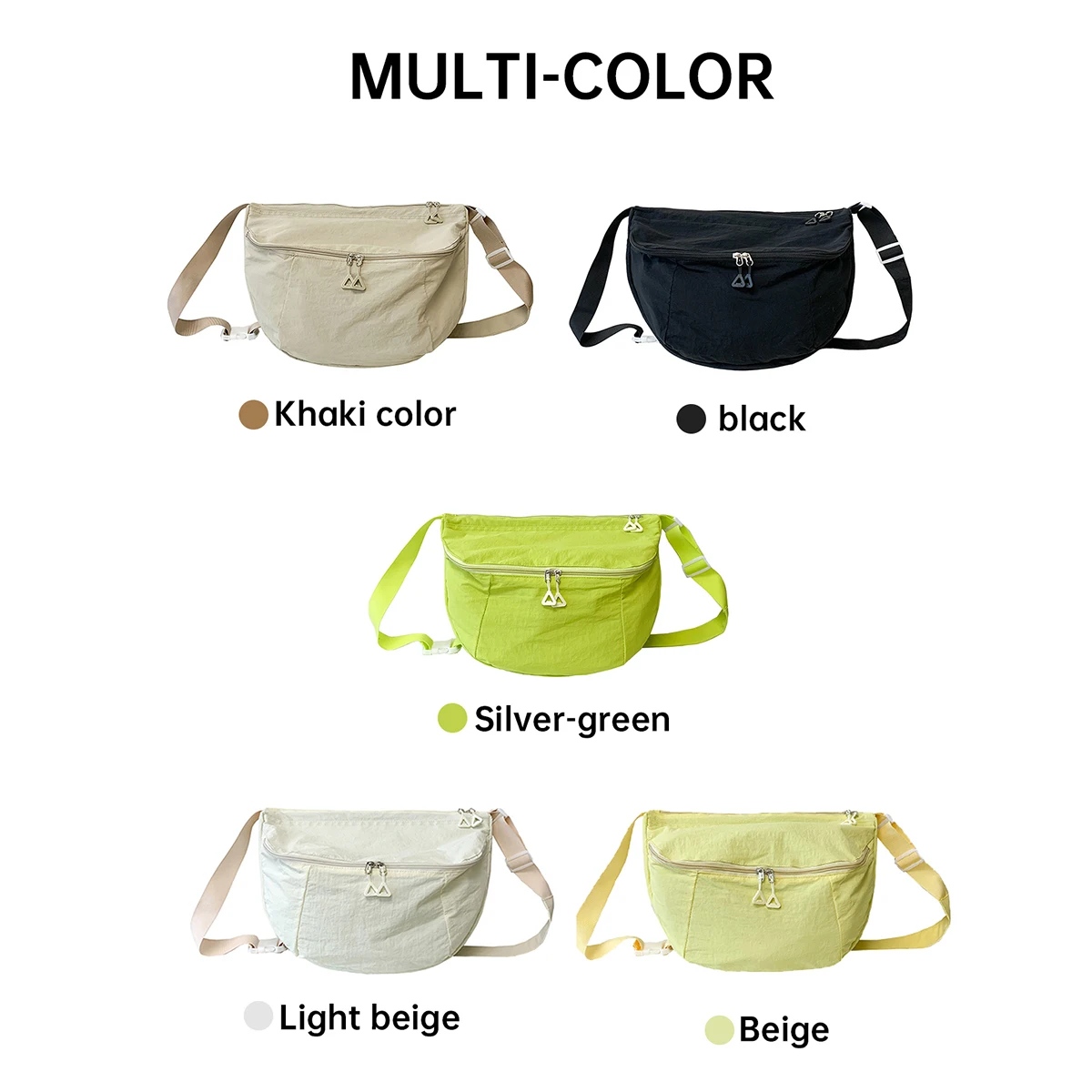 One-Shoulder Crossbody Nylon Dumpling Bag for Men, Large Capacity for Commuting and Travel, Casual and Relaxed Style Bag for Female College Students