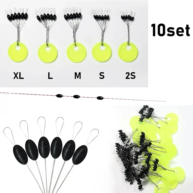 60pcs 10 Group Rubber Silicon Space Bean Sea Carp Fly Fishing