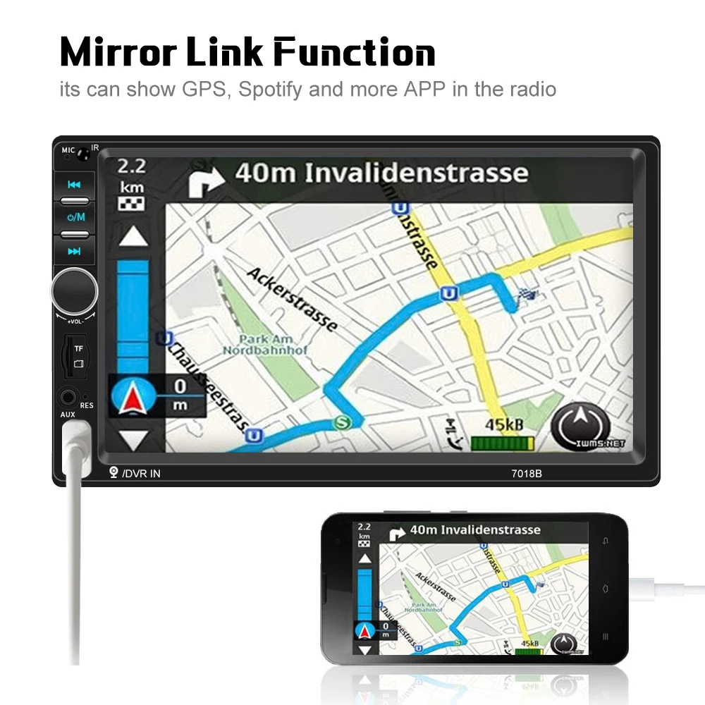 Hikity 2 Din Car Radio Tape Recorder 7" Multimedia MP5 Player FM Audio Stereo For Hyundai Nissian Toyota Autoradio With Camera