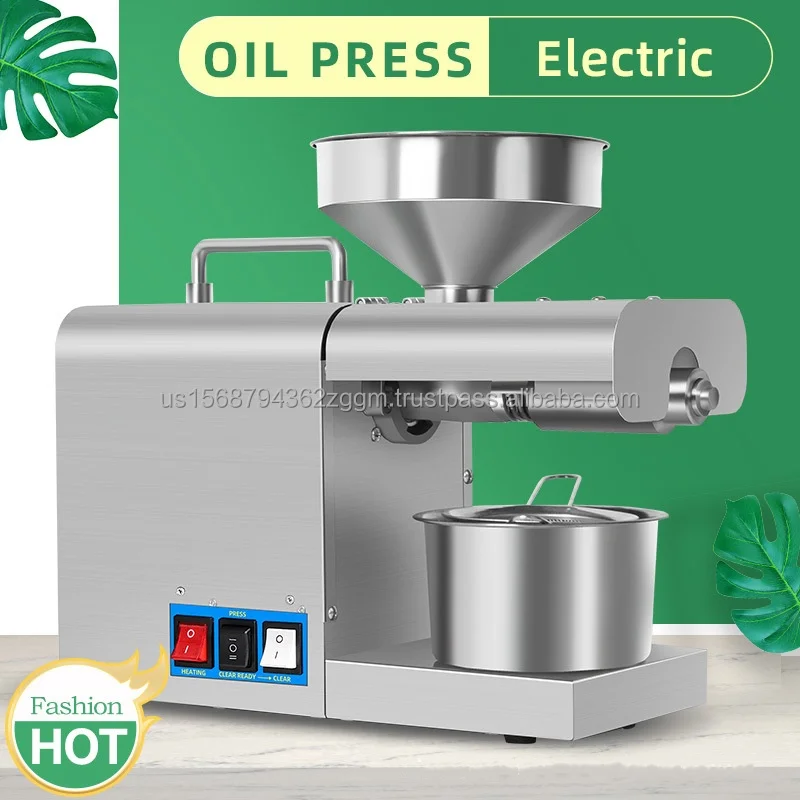 Mini Oil Press Commercial Electric RG-311 Coil Oil press Peanuts Flax Seed Sunflower Seed Cold Oil Press Machine 6