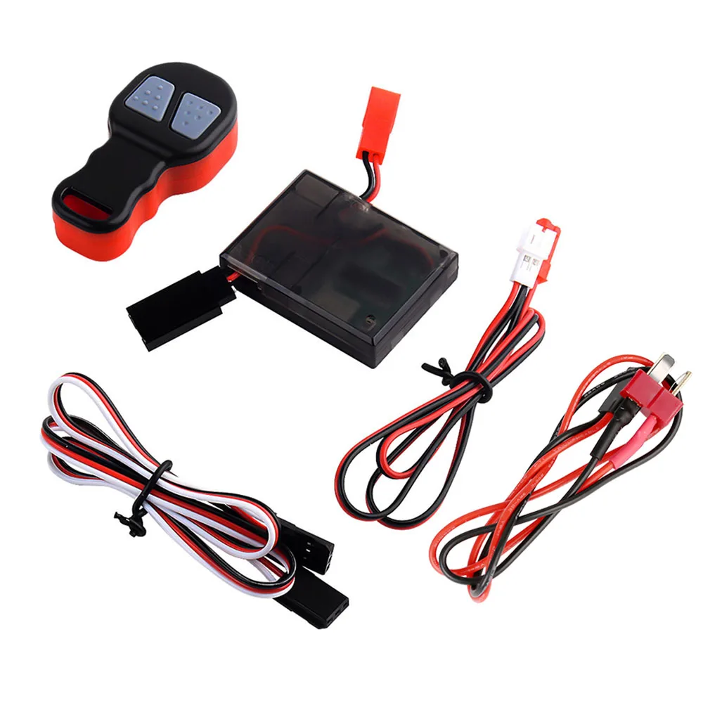 Metal RC Car Automatic Winch&Remote Control Wireless Set for 1/10 Crawler  Axial SCX10 90046 TRX4