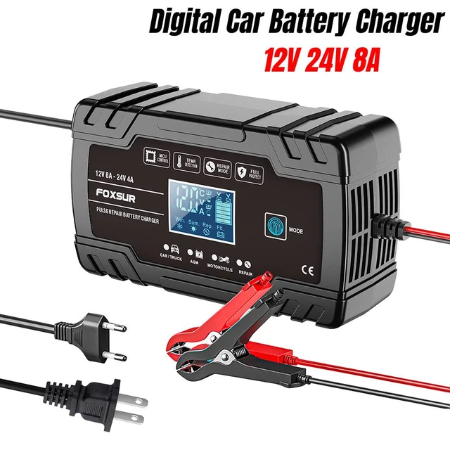 ANHTCzyx 12V 8A 24V 4A Automobile Battery Charger