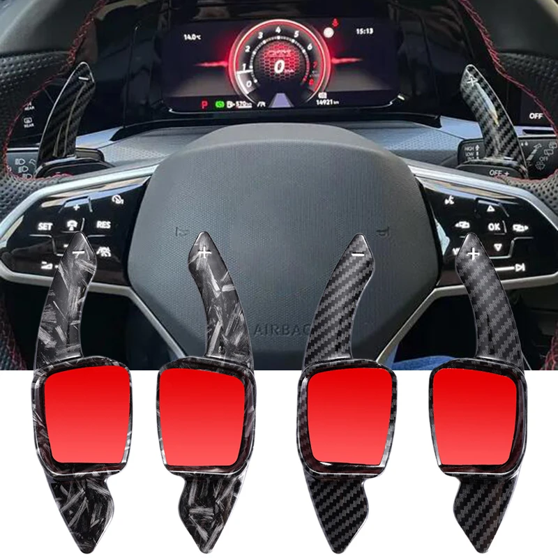 ABS Carbon Fiber Print Paddle Shift For Volkswagen Amarok VW Jetta Nivus Virtus T-Cross Golf MK8 R GTI Crossfox