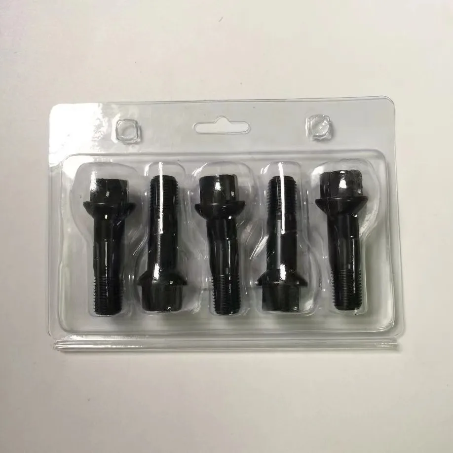 5pcs 36136781151 M14x1.25 Black Steel Wheel Lug Bolt Nut For BMW X3 X5 E70 E71 F20 F25