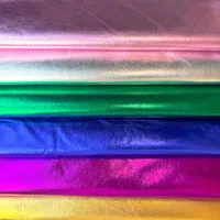 59in x 19in Stretch Shiny Gold Foil Bronzing Spandex Fabric Glossy Material for DIY Stage Cosplay Costume Dress Background Decor