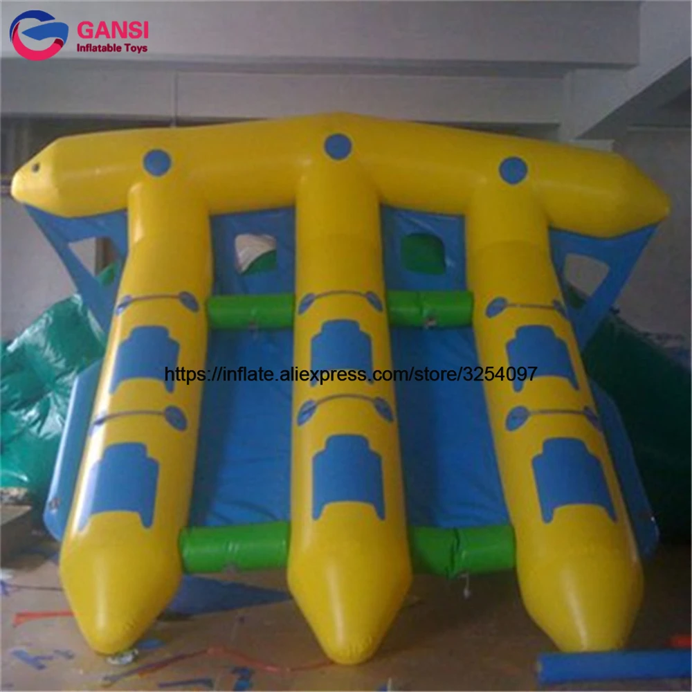 High Quality PVC Inflatable Sea Flying Fish Banana Boat Inflatable Towable Tube Ski Tubes