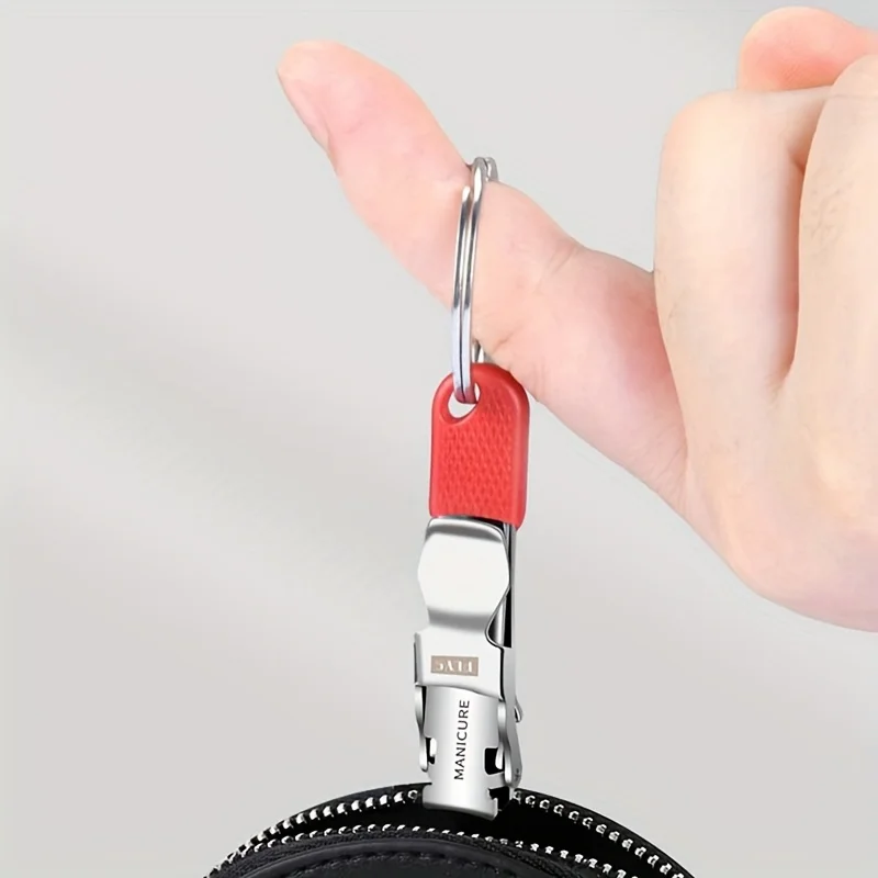 Stainless Steel Mini nail clipper with Keychain for Pedicure