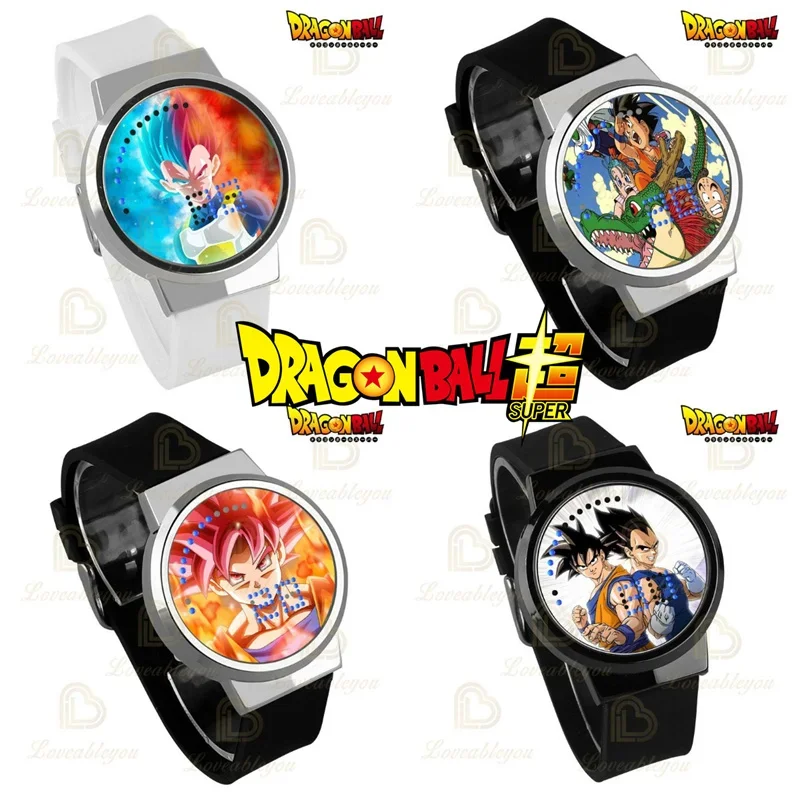 Vegeta Guko Dragon Ball Z Touch Led Watch Per Teen Anime Creative Electronic Student Orologi Luminosi Regalo Di Compleanno Di Natale