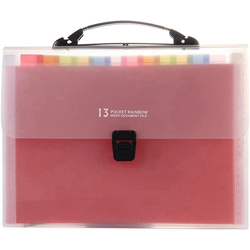 

File Bag Accordion File Storage Bag 13 Grid Folder Multi-Layer Bill Receipt Folder File Product Storage Bag