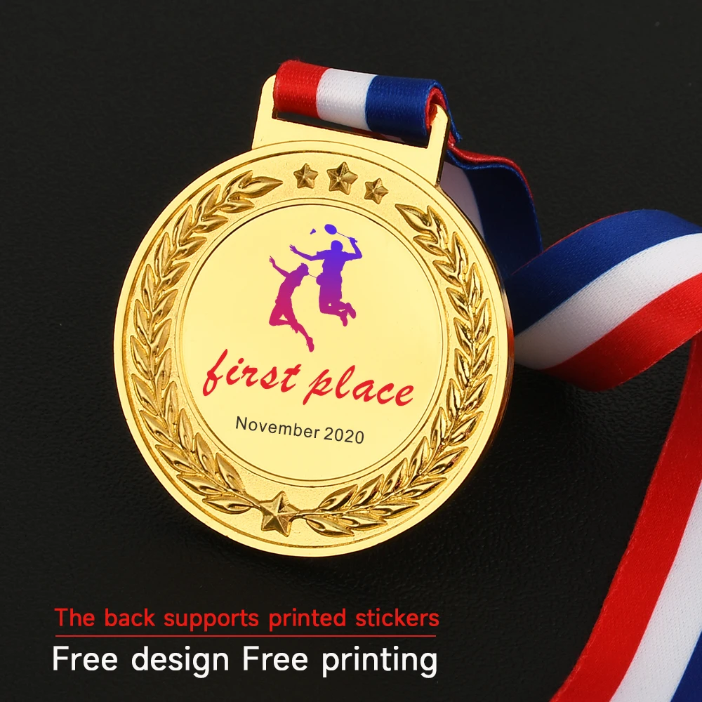 65mm Blank Medals For Any Competition Gold Silver Award Medal With Good Ribbon Children's Medals Winner Reward Encourage Badge award medals