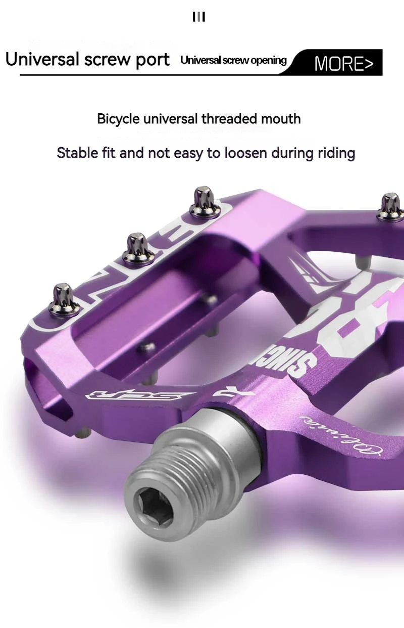 ENLEE Ultralight Bicycle Pedal All CNC MTB DH XC Mountain Bike Pedal L7U Material+DU Bearing Aluminum Pedals Bike Accessories