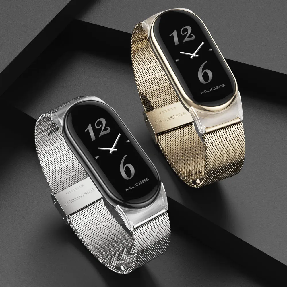 Pulseira Aço Inoxidável TwiHill - Xiaomi Mi Band 8 Dourada
