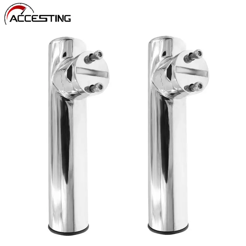 Boat Accessories 2PCS Marine Stainless Boat Stainless Steel Clamp On  Fishing Rod Holder Rails 7/8'' to 1'' Tube Yacht Accessorie